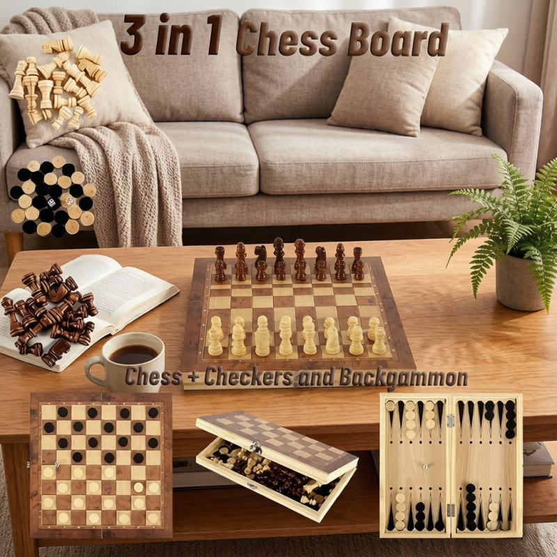 Party Games Multiplayer - 3 In 1 Board Party Table
