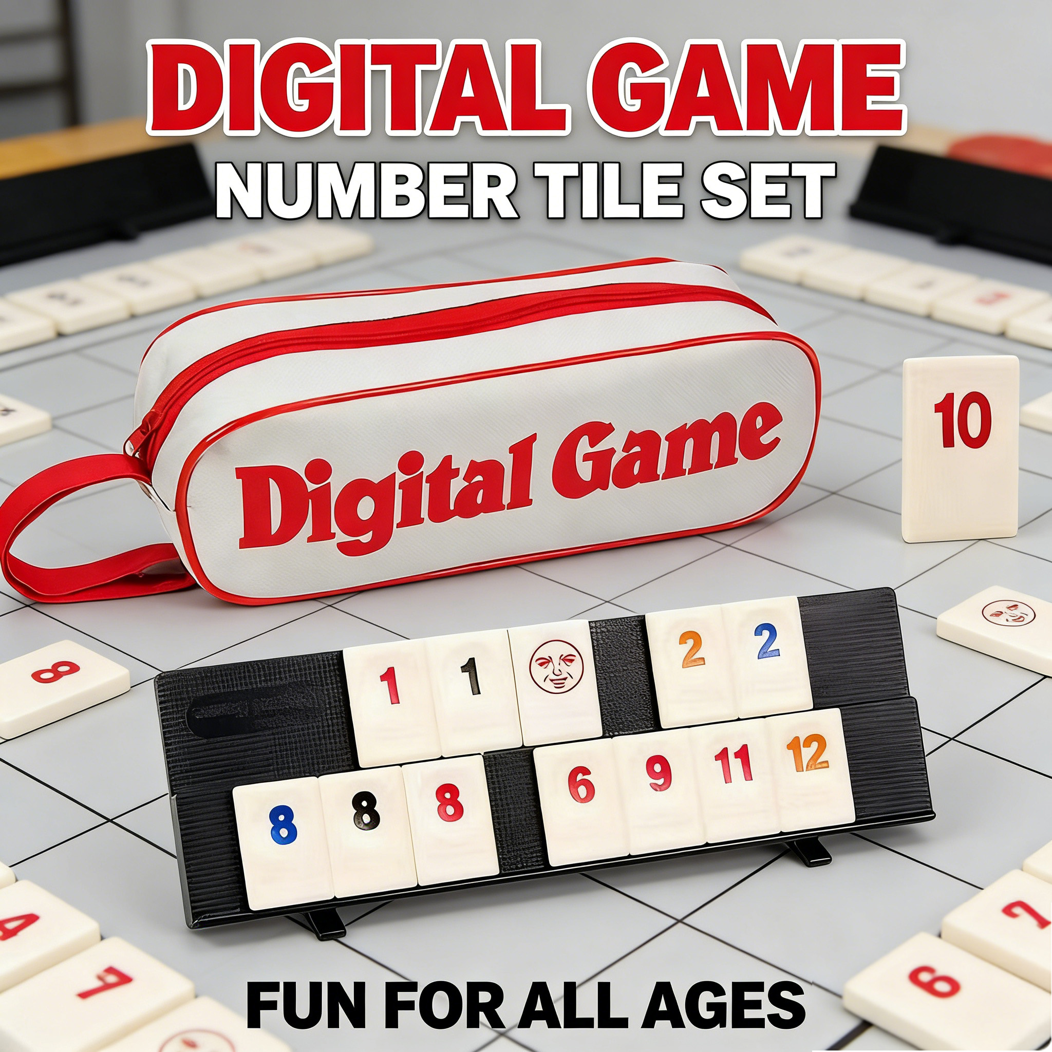 Party Games For 17 Year Olds - Rummy Cube Game with 4 Racks,Rummy