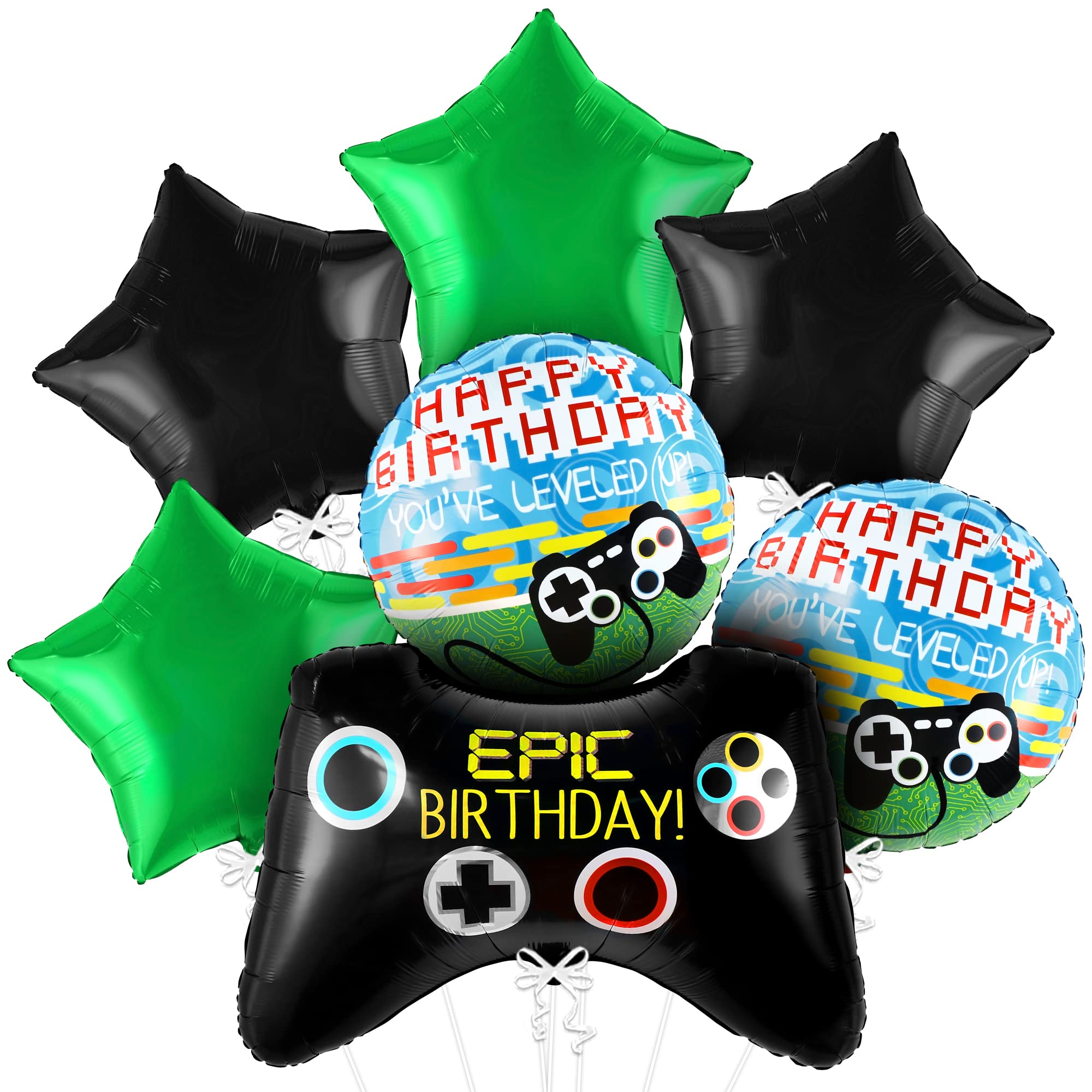 7pcs Video Game Mylar Balloons - مراجعة Party Games Using Balloons وسعره