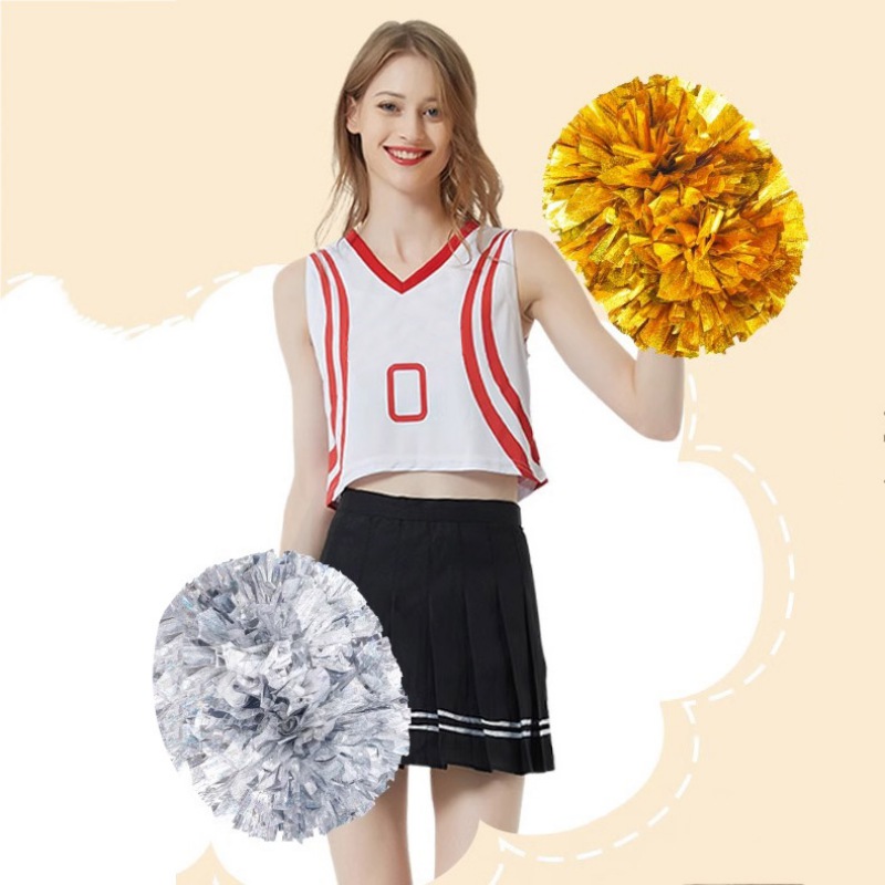 2pcs Cheerleading Pom Poms Gam - مراجعة Party Games Competition وسعره