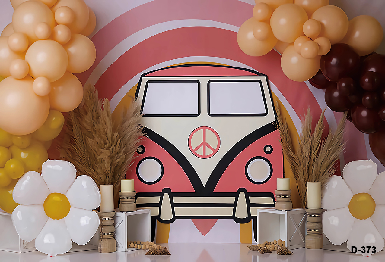 Hippie Bus Photography Backdro - مراجعة Party Games Bus وسعره