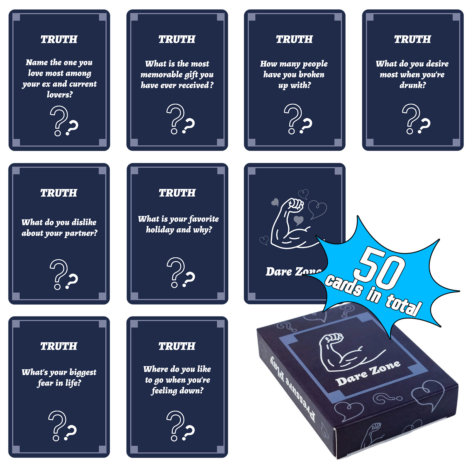 50Pcs Party Game Cards for Adu - مراجعة Party Games Group For Adults وسعره