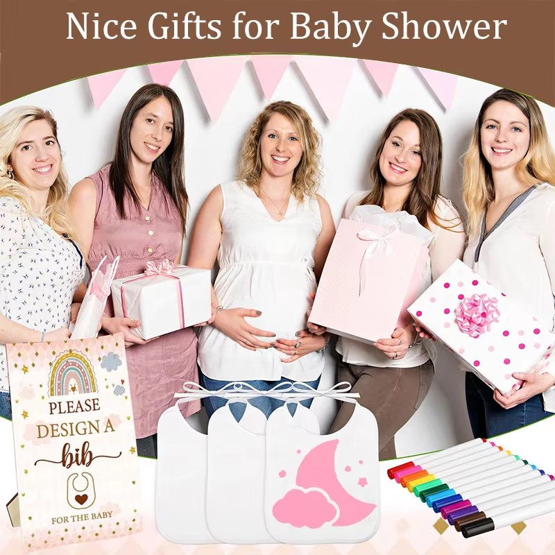 6-30Sets Baby Shower Games Bib - مراجعة Party Games Gender Reveal وسعره