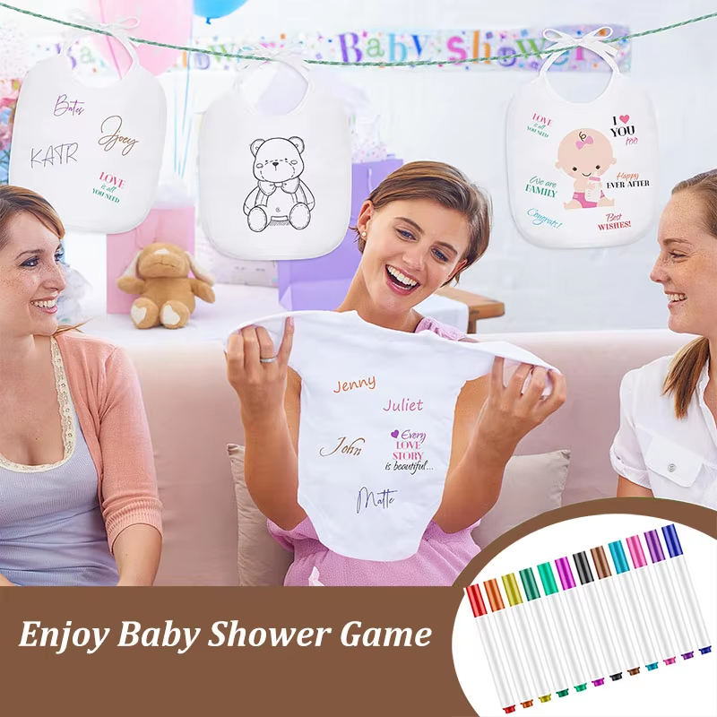 6-30Sets Baby Shower Games Bib - مراجعة Party Games Gender Reveal وسعره