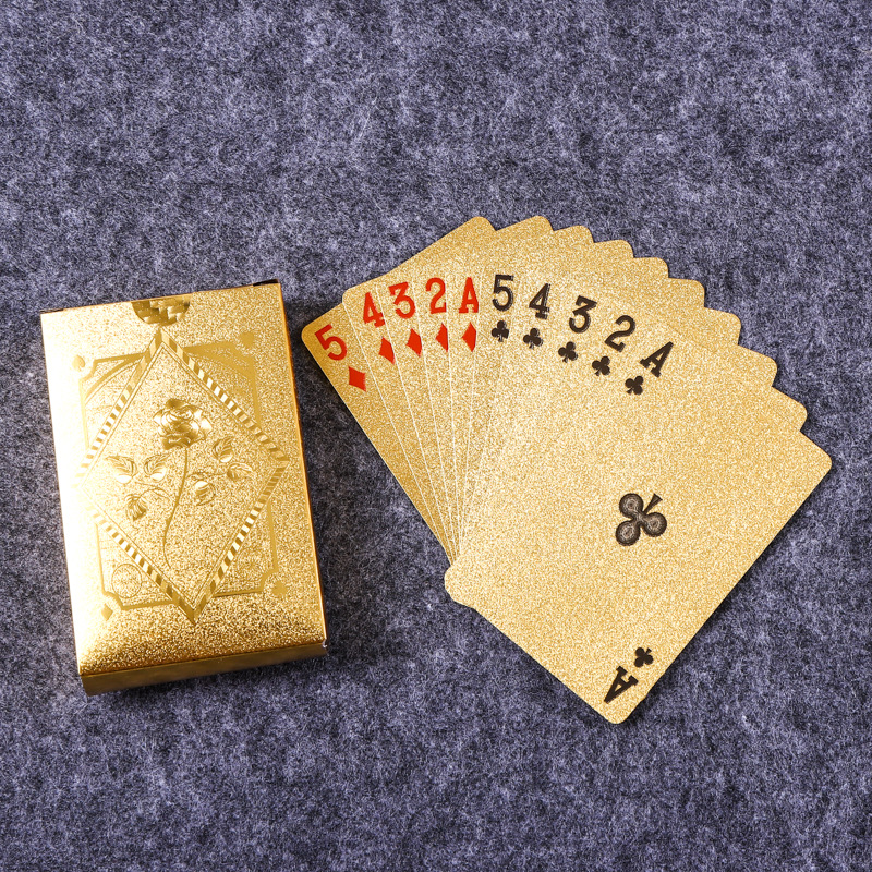 Gold Foil Skull Poker Cards Wa - مراجعة Party Games Using Playing Cards وسعره