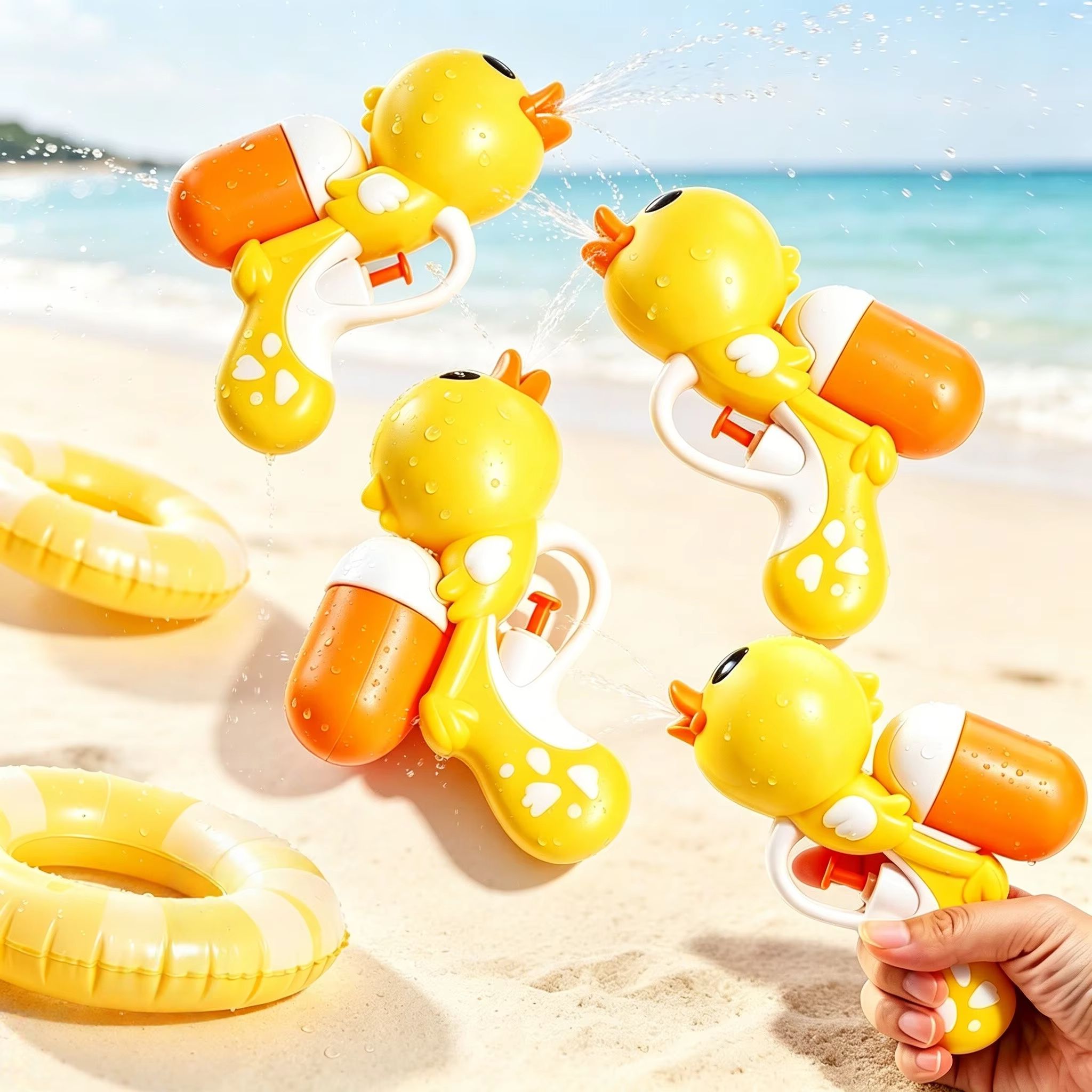 Cute Yellow Duck Water Gun Toy - مراجعة Party Games Group For Adults وسعره