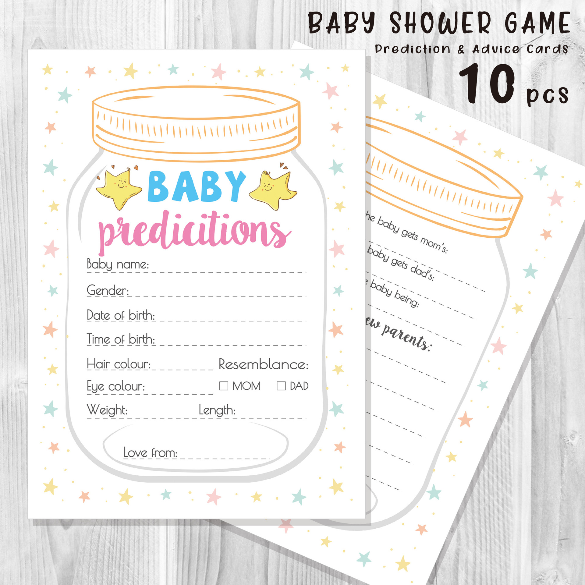 10pcs Gender Reveal Baby Showe - مراجعة Party Games Group For Adults وسعره