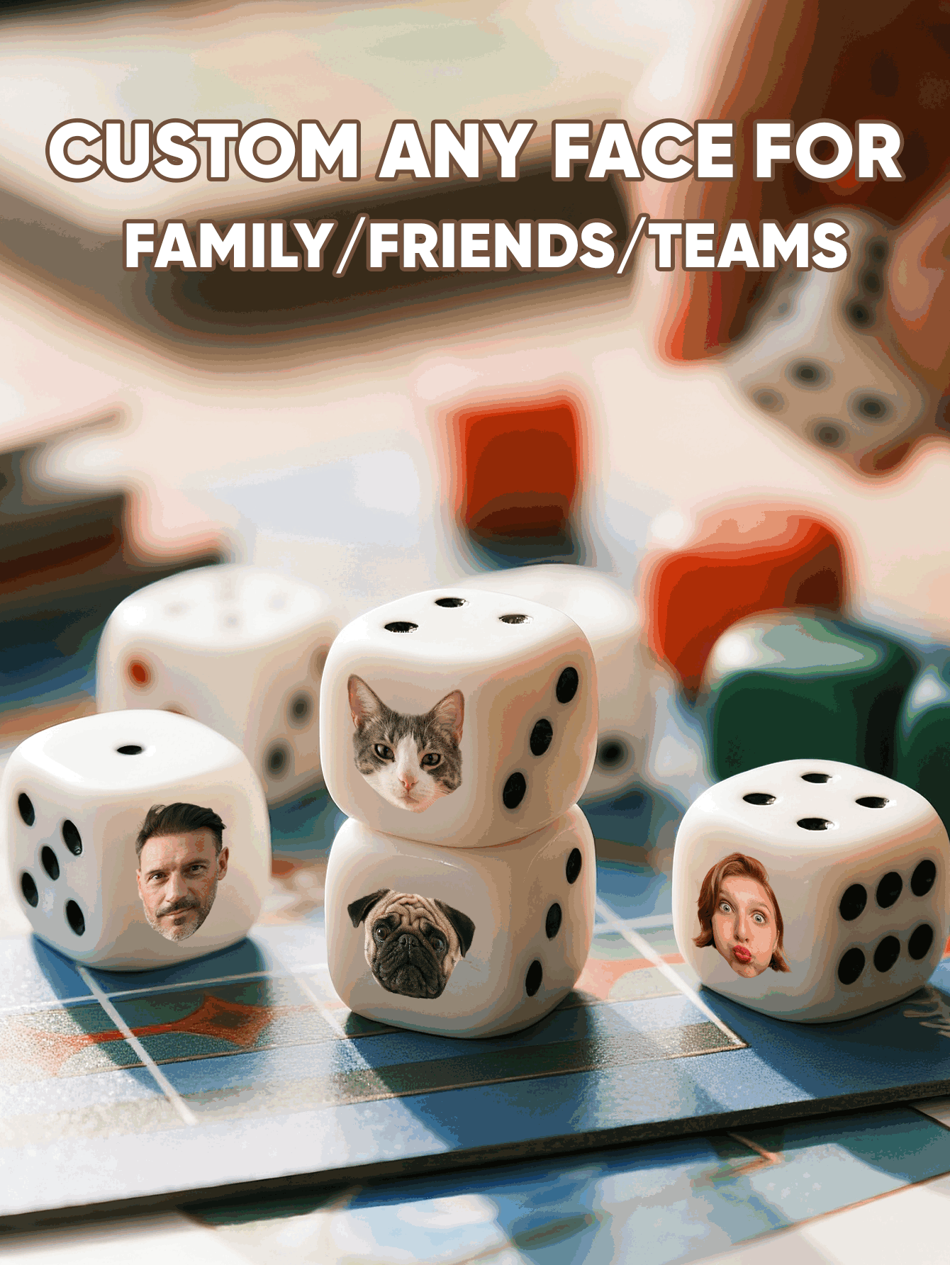 Custom Face Dice Personalized  - مراجعة Party Games For Christmas وسعره