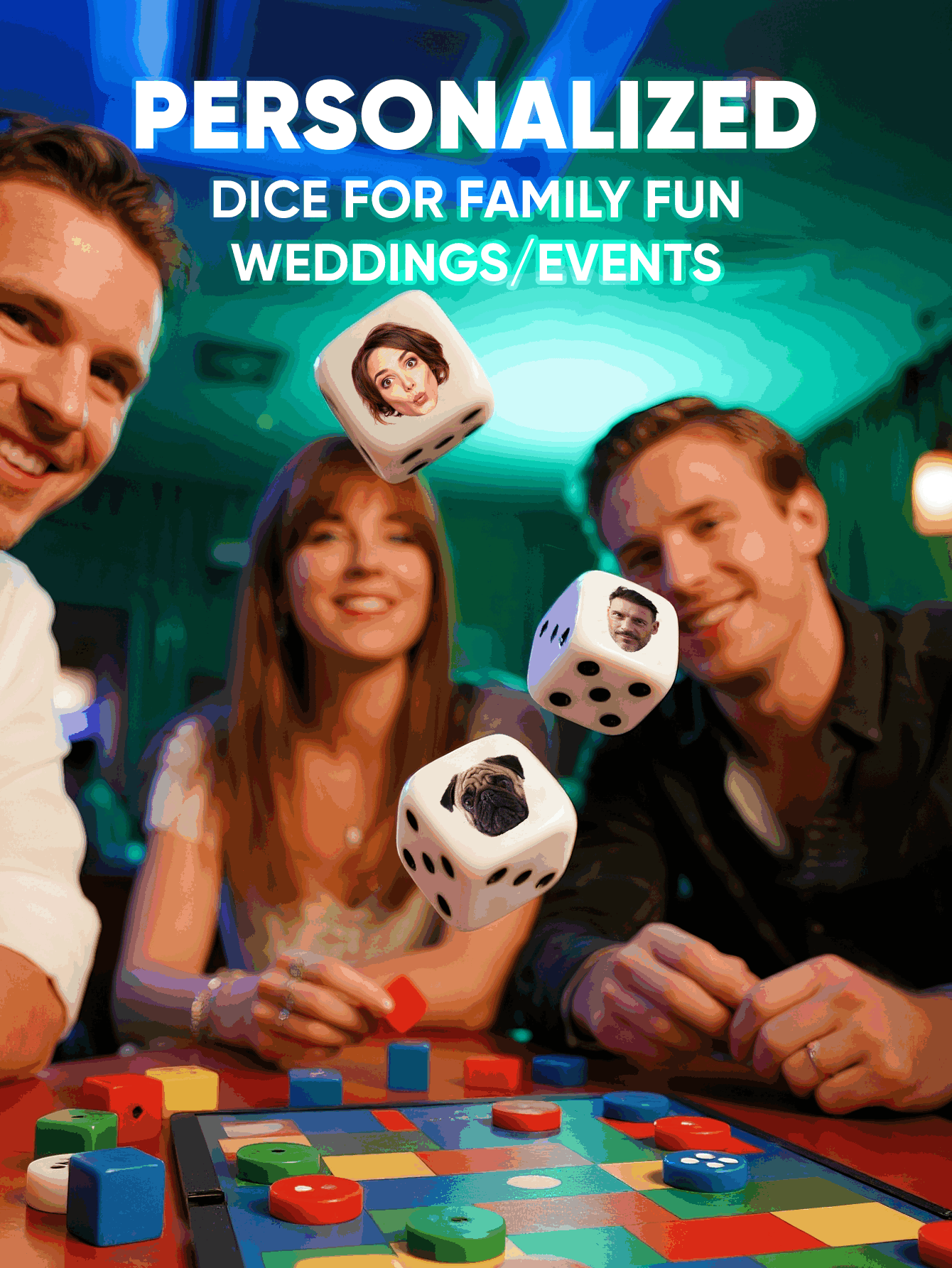 Custom Face Dice Personalized  - مراجعة Party Games For Christmas وسعره