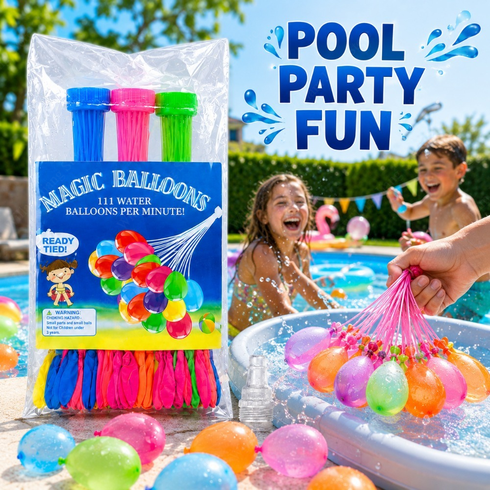1/3/5 PCS Quick Fill Water Bal - مراجعة Party Games Using Balloons وسعره