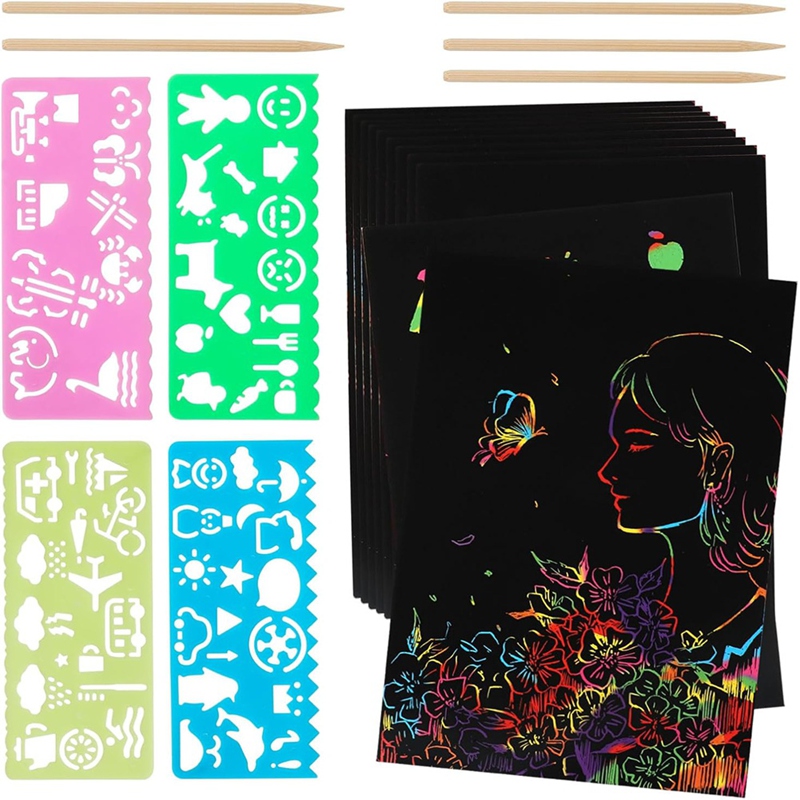 Scratch Paper Art Set, Black C - مراجعة Party Games Gifts وسعره