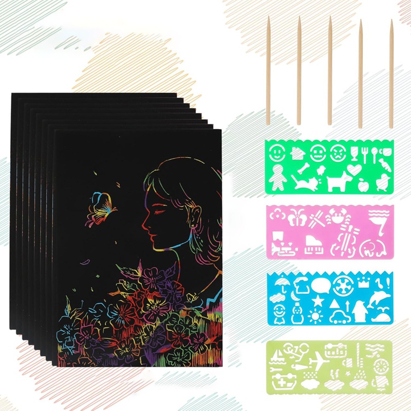 Scratch Paper Art Set, Black C - مراجعة Party Games Gifts وسعره