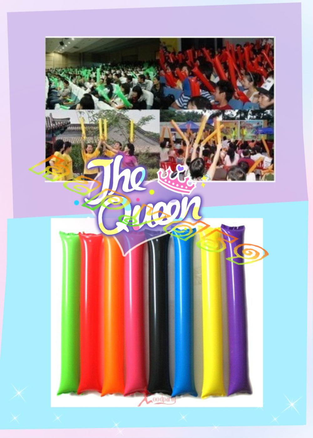 100pcs 60cm clapper ballon bea - مراجعة Party Games Gender Reveal وسعره