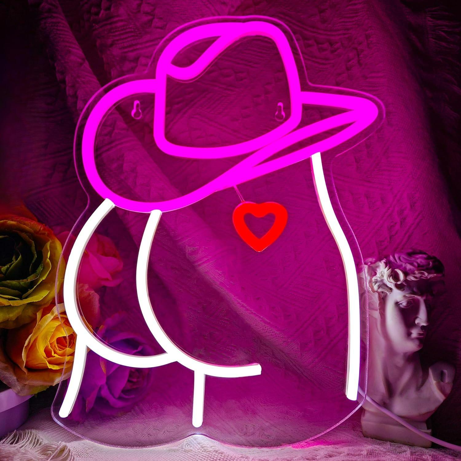 Cowgirl Neon Sign Dimmable LED - مراجعة Party Games For Christmas وسعره