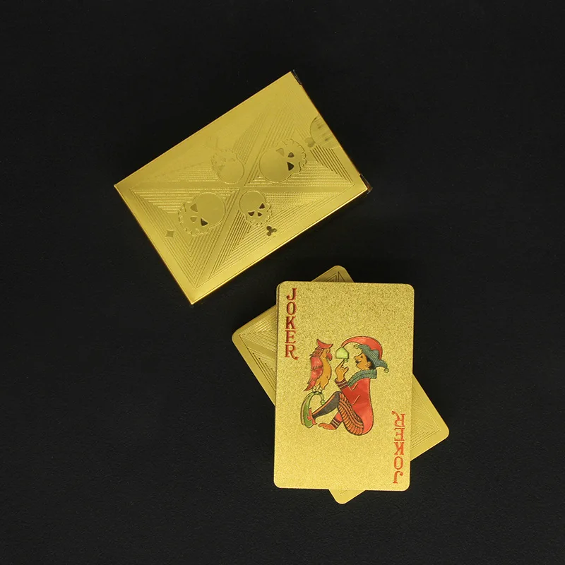 Gold Foil Skull Poker Cards Wa - مراجعة Party Games Using Playing Cards وسعره