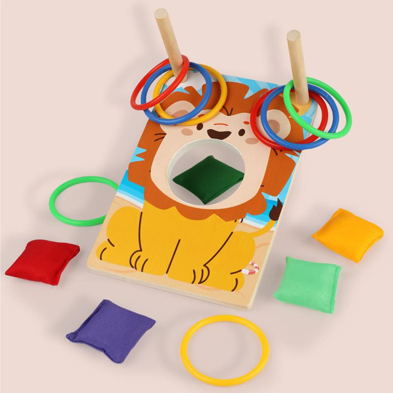 Wooden Bean Bag Toss Game Ring - مراجعة Party Games Group For Adults وسعره