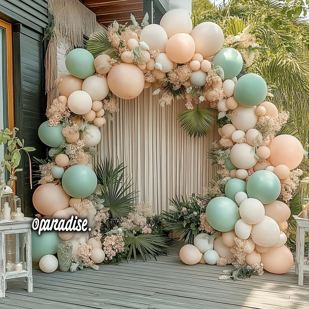126pcs Dusty Green Pink Balloo - مراجعة Party Games Using Balloons وسعره