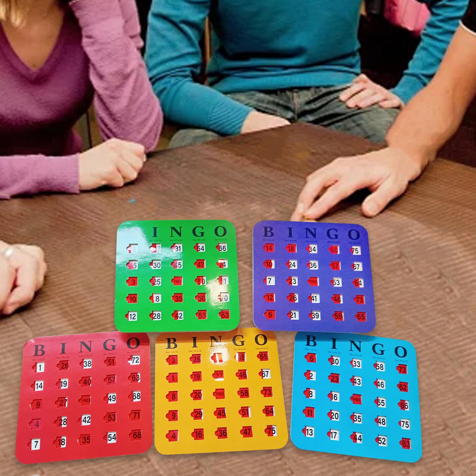 5 Pieces Large Print Bingo Car - مراجعة Party Games Group For Adults وسعره