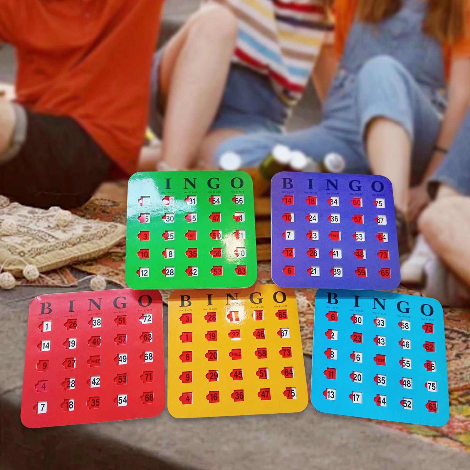 5 Pieces Large Print Bingo Car - مراجعة Party Games Group For Adults وسعره
