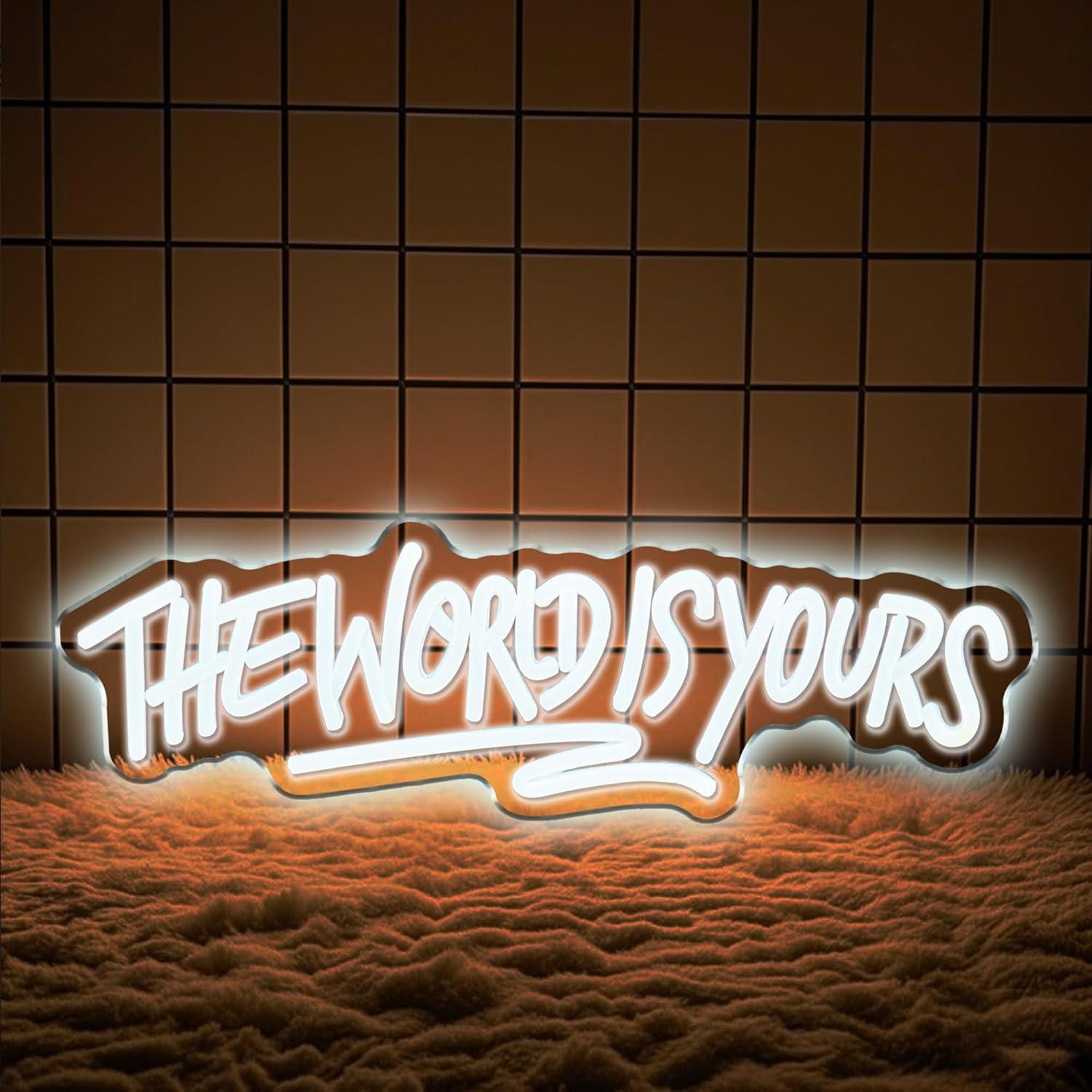 The World is Yours Neon Sign U - مراجعة Party Games Birthday وسعره