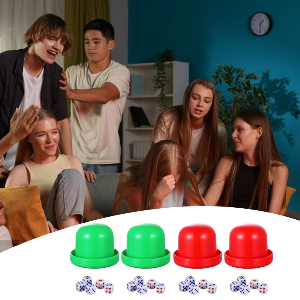 2 Sets 8.5cm Dice Cup With Bas - مراجعة Party Games No Equipment وسعره