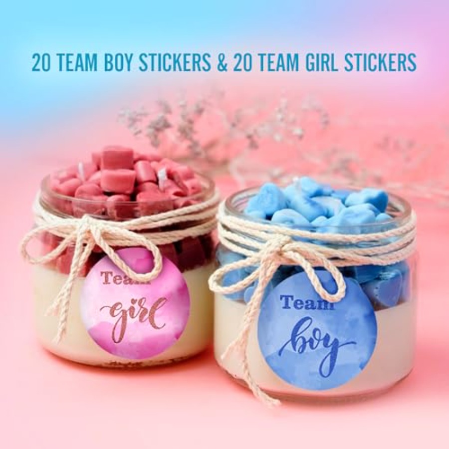 Team Boy Team Girl Round Stick - مراجعة Party Games Gender Reveal وسعره