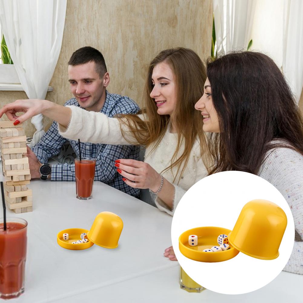 1 Set Dice Cup with Base 6 Dot - مراجعة Party Games No Equipment وسعره