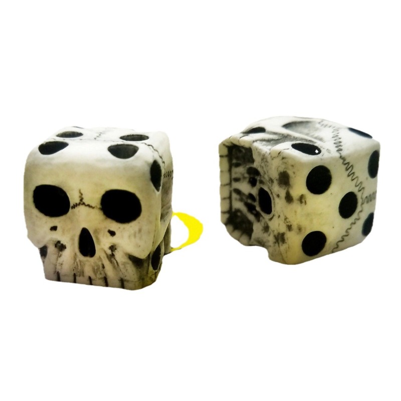 Halloween White Skull Resin Di - مراجعة Party Games No Equipment وسعره